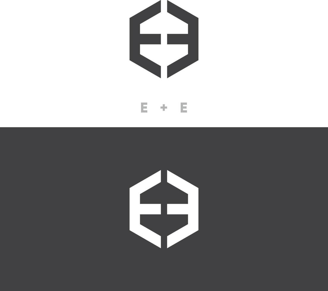 alfabeto letra icono logo ee, letra logo vector