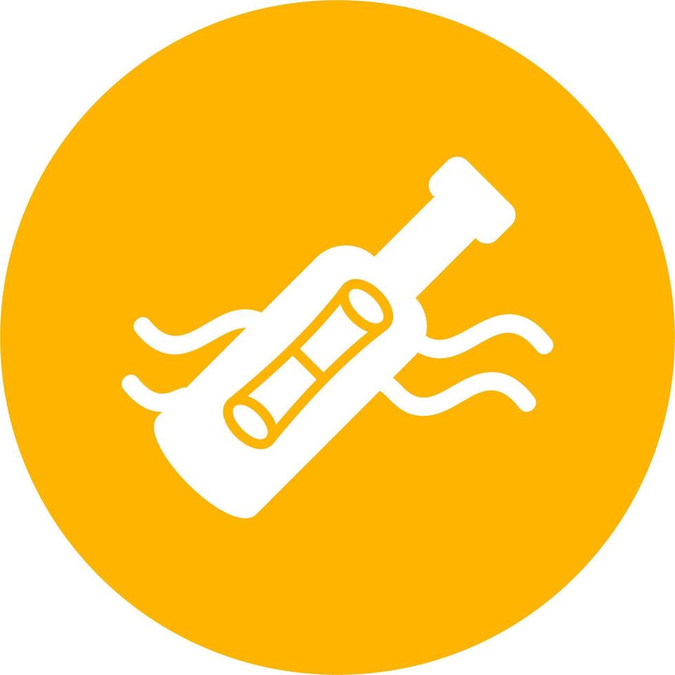 mensaje en un botella vector icono