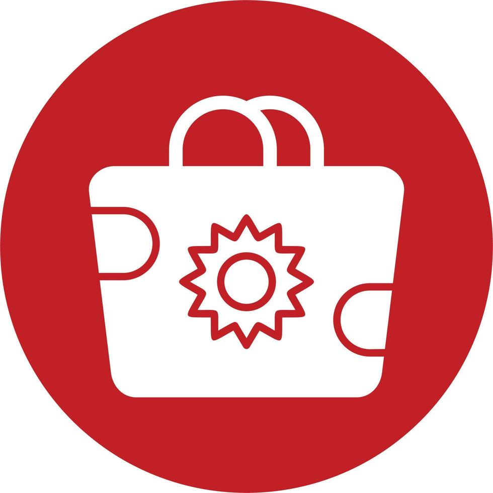 Beach Bag Vector Icon