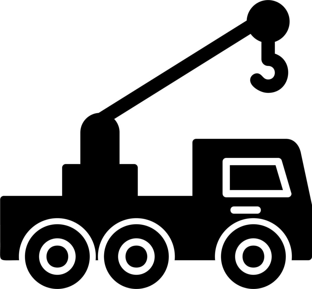 Lifting Crane Truck Vector Icon