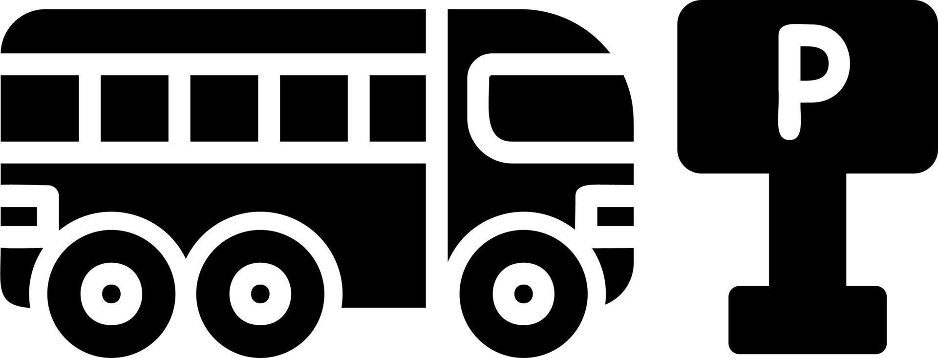 Bus Parking Vector Icon