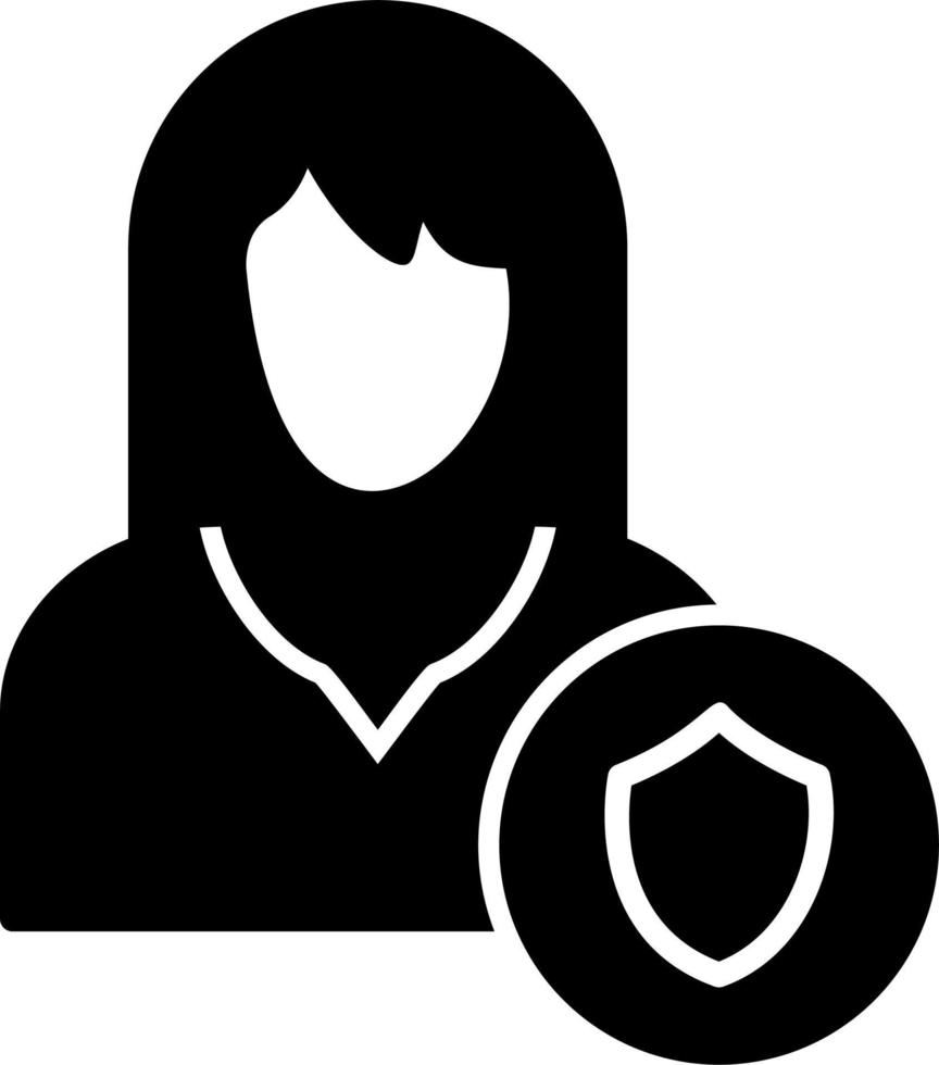 Female Protection Vector Icon