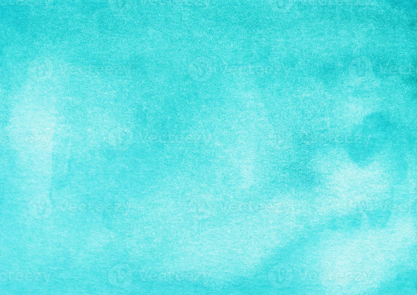 Watercolor light blue background hand painted. Aquarelle turquoise blue texture. photo