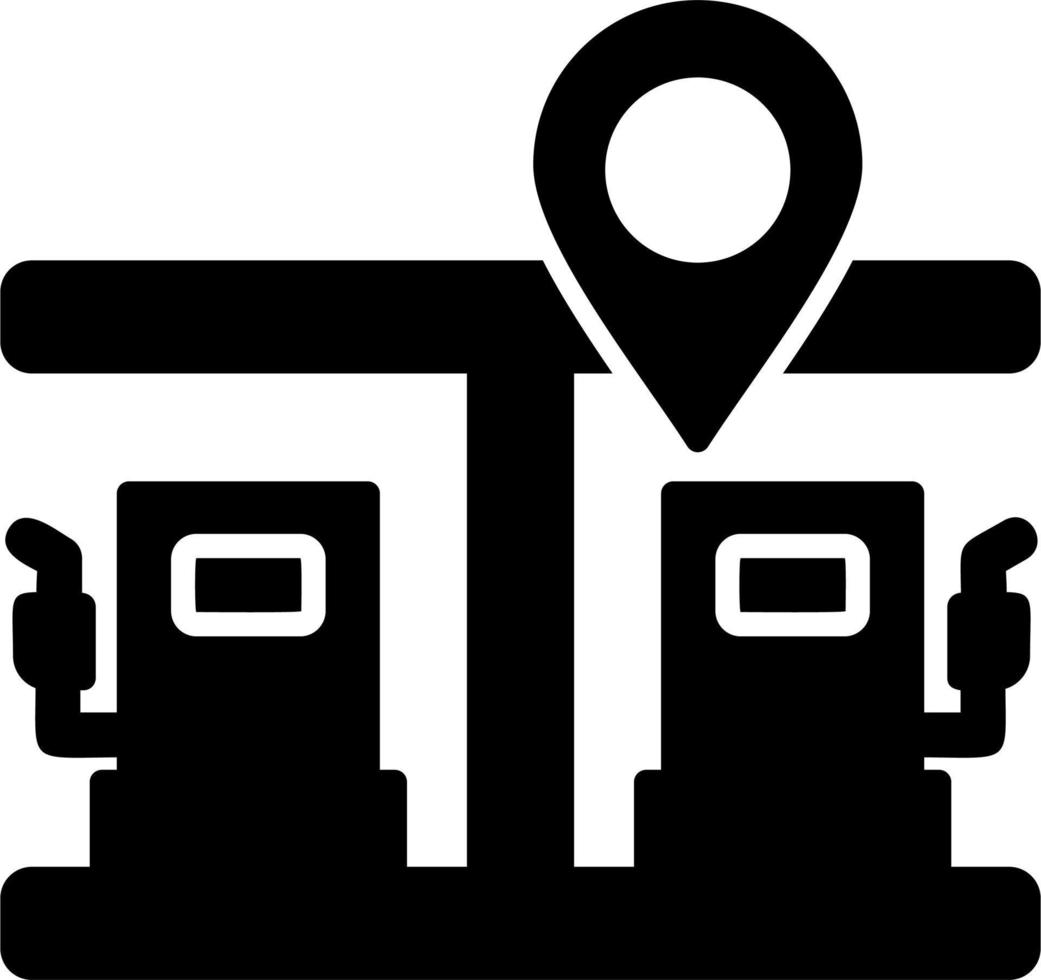 Gas Station Pin Vector Icon