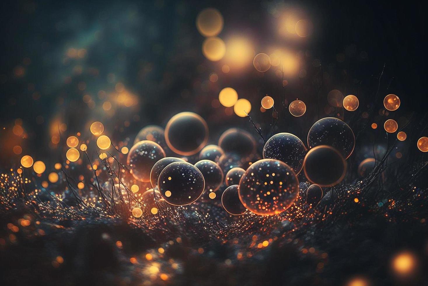 Dark bokeh background with light photo