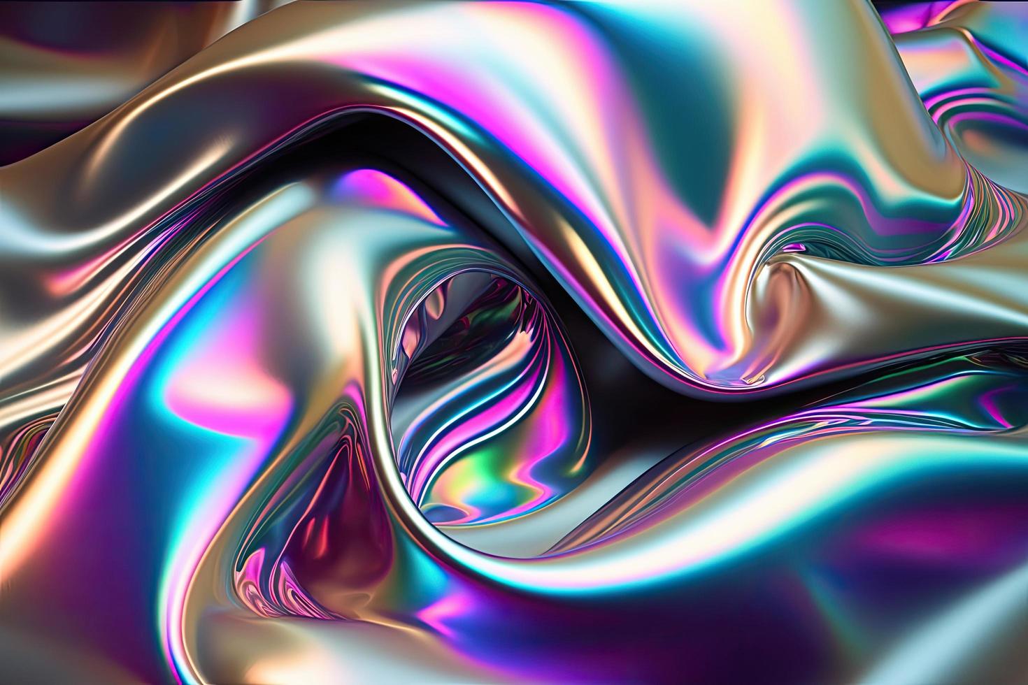 metallic holographic wavy fabric photo