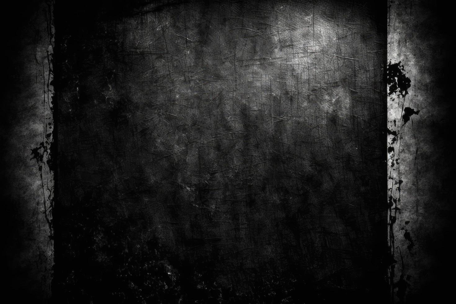 Black scratched grunge background photo