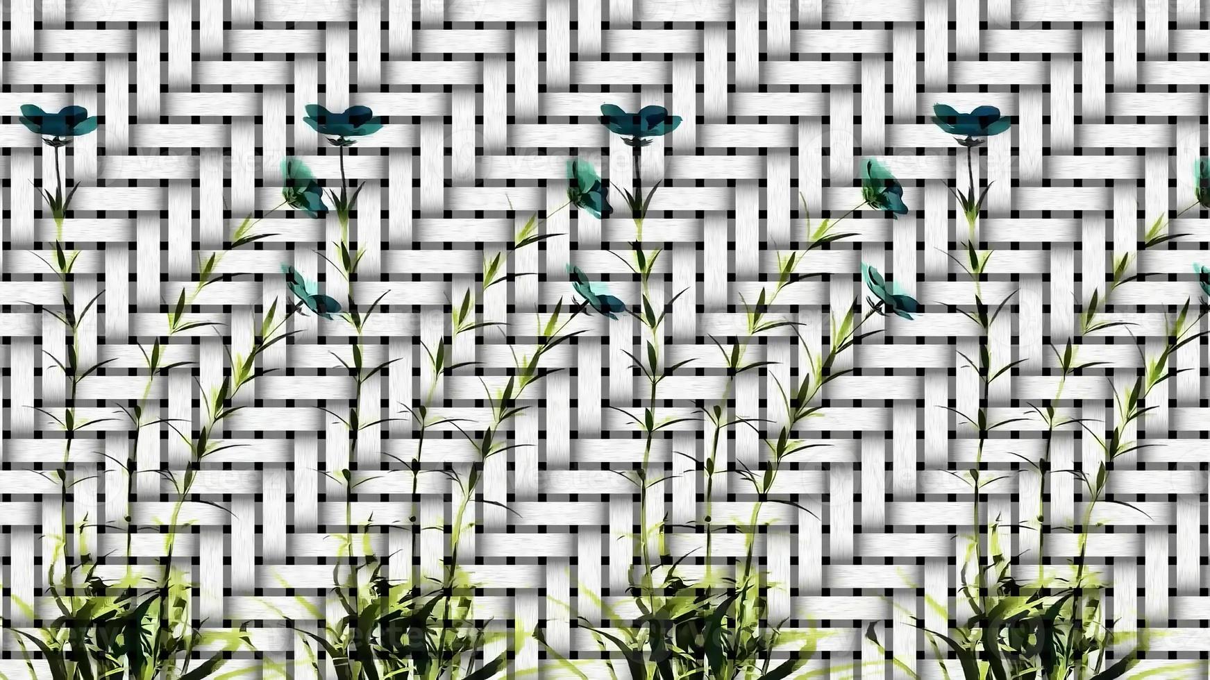 Abstract Flowers Botanical Digital Illustration photo