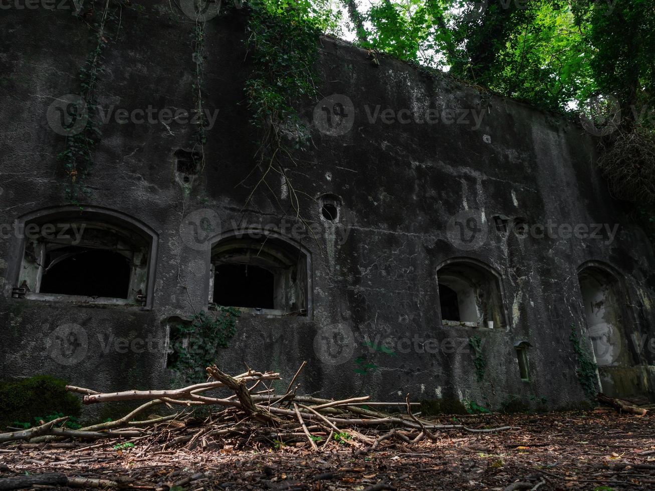 Military fortifications of the First World War. Concrete fort photo