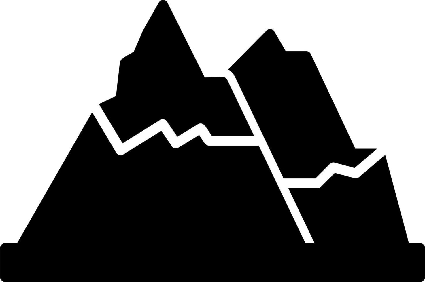 icono de vector de montaña