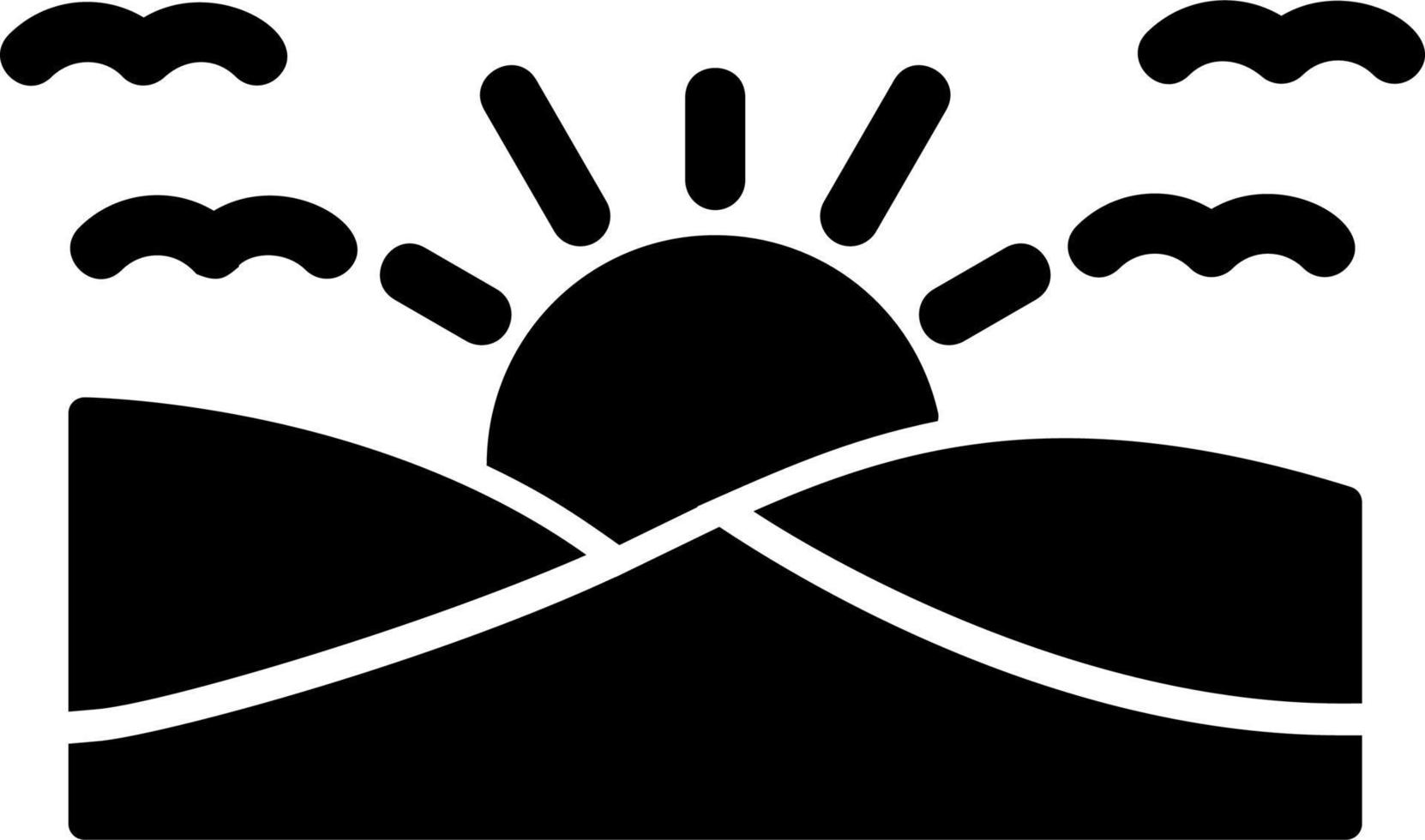 icono de vector de puesta de sol