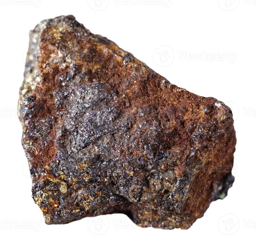 specimen of magnetite mineral stone isolated photo