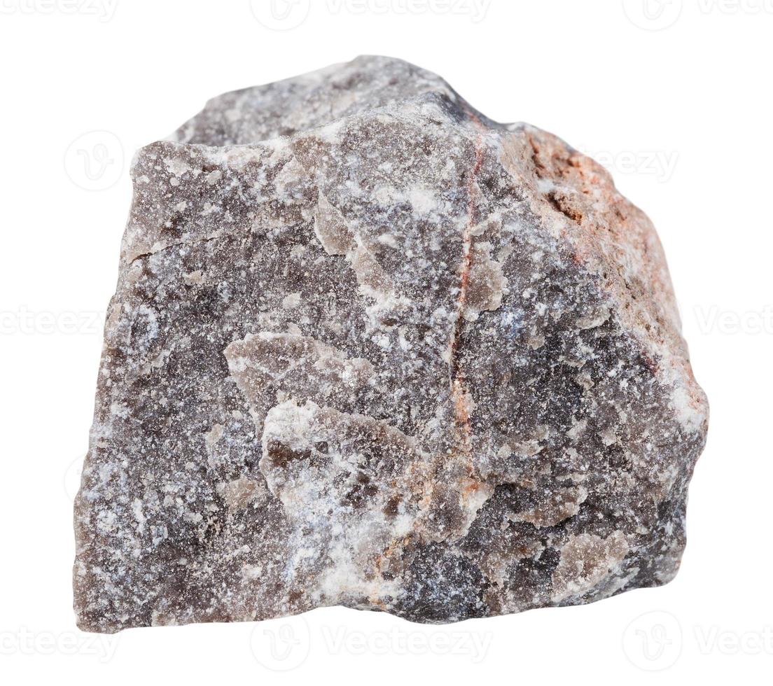 Limestone mineral stone isolated on white photo