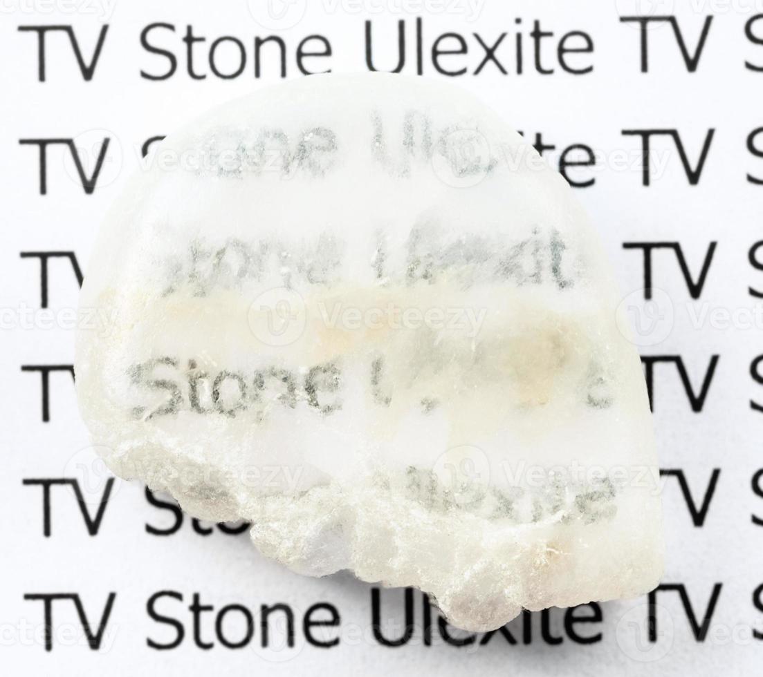 polished Ulexite TV rock natural mineral stone photo