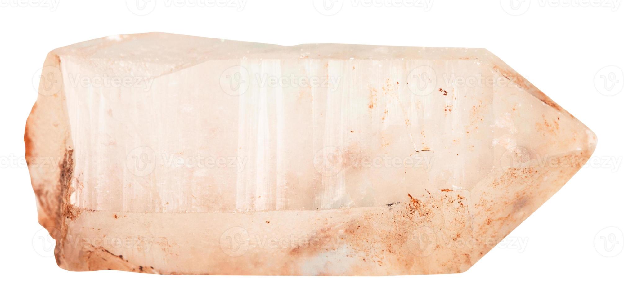 cristal de rosado cuarzo mineral Roca aislado foto