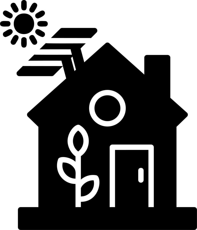 Eco House Vector Icon