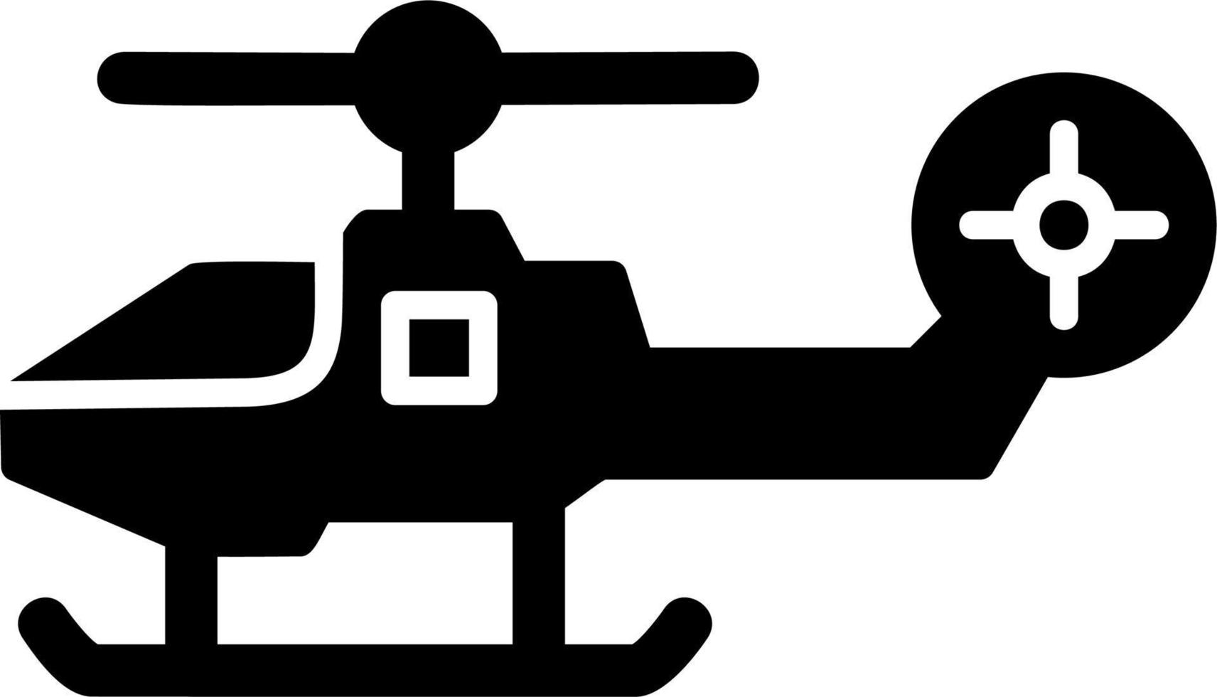 Fighter Helicopter Vector Icon