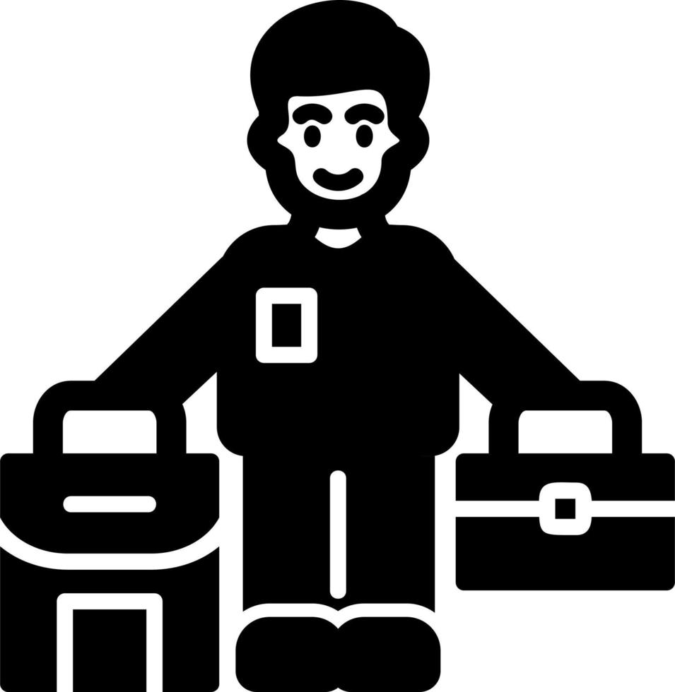 Refugee man Vector Icon