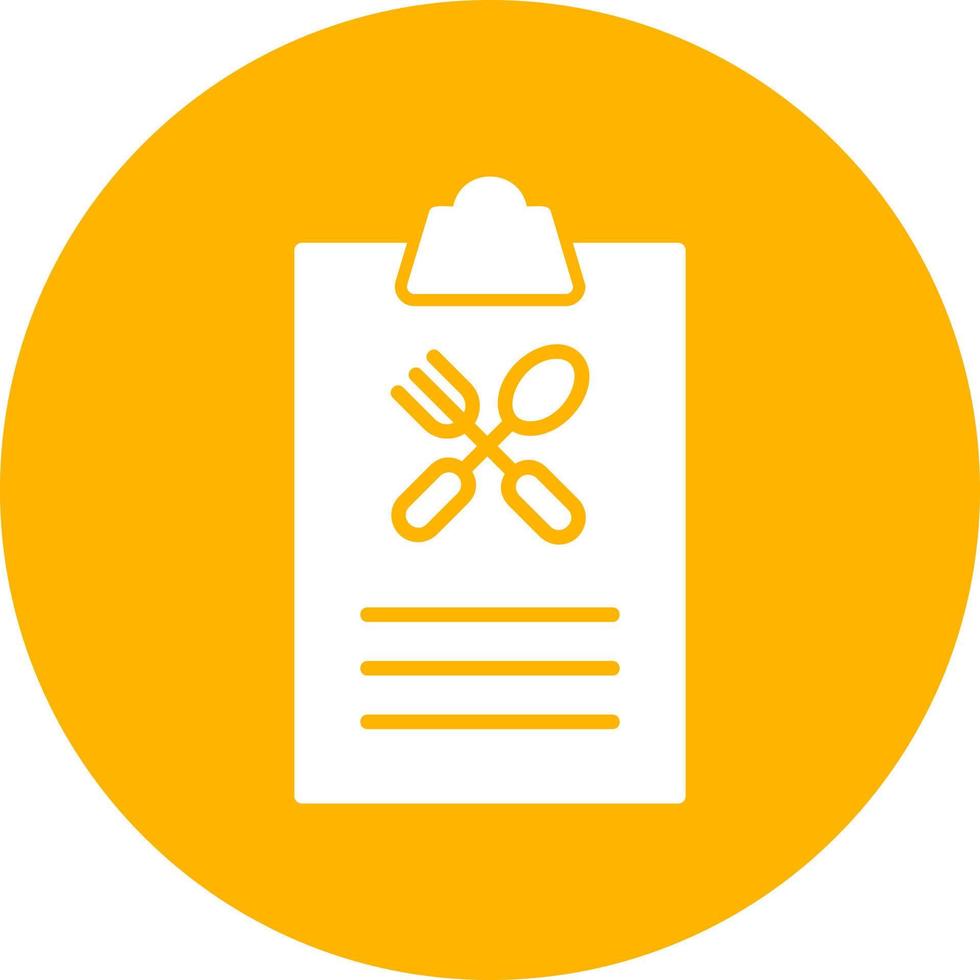 Food List Vector Icon