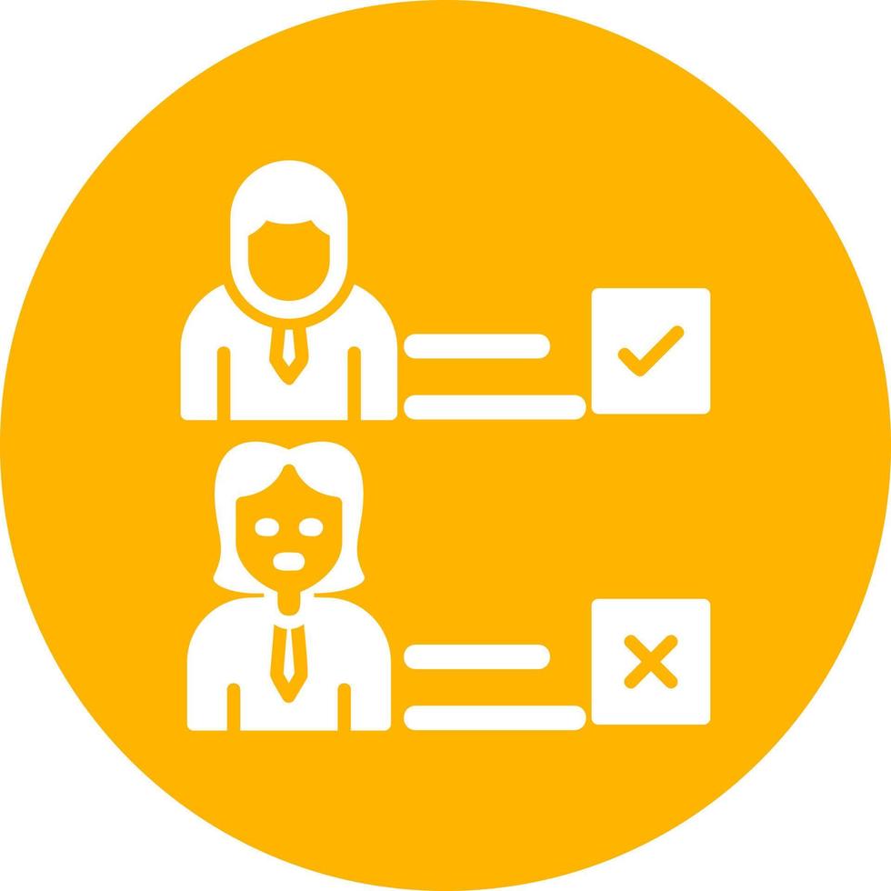 Selected Candidate Vector Icon