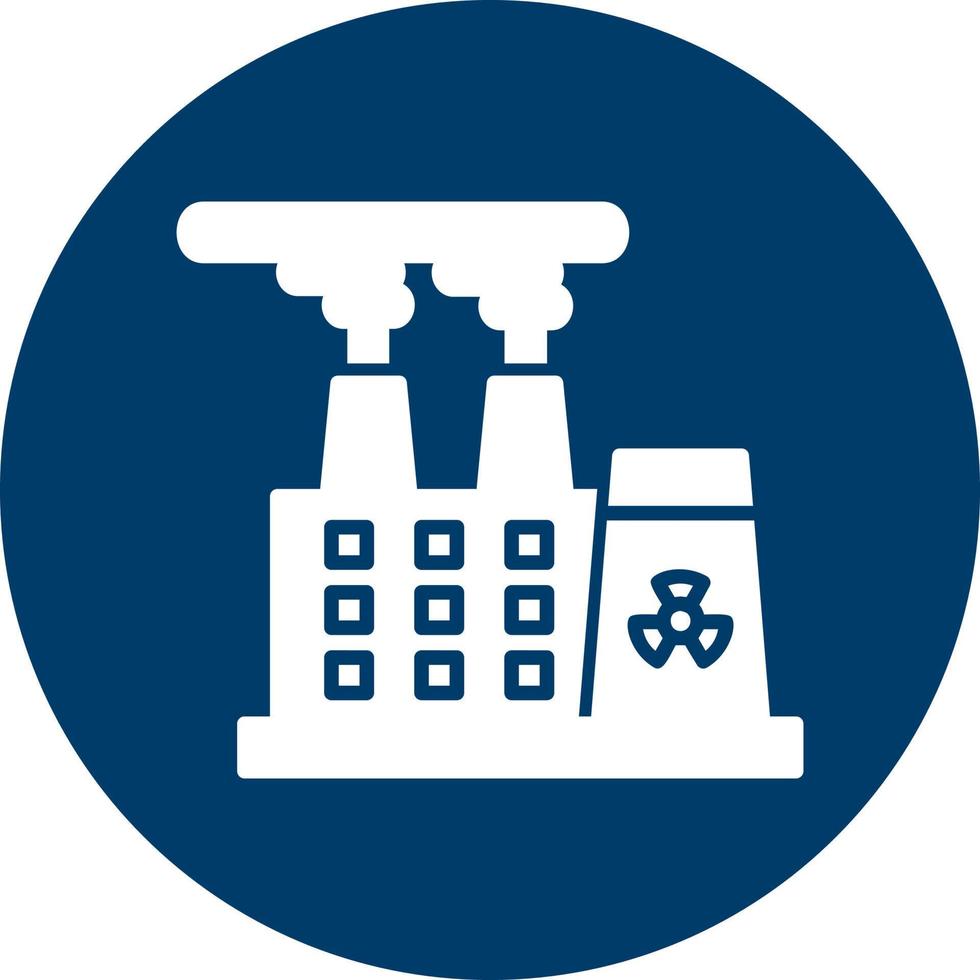 Nuclear Plant Vector Icon