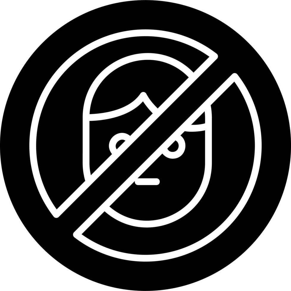 No Stalking Vector Icon
