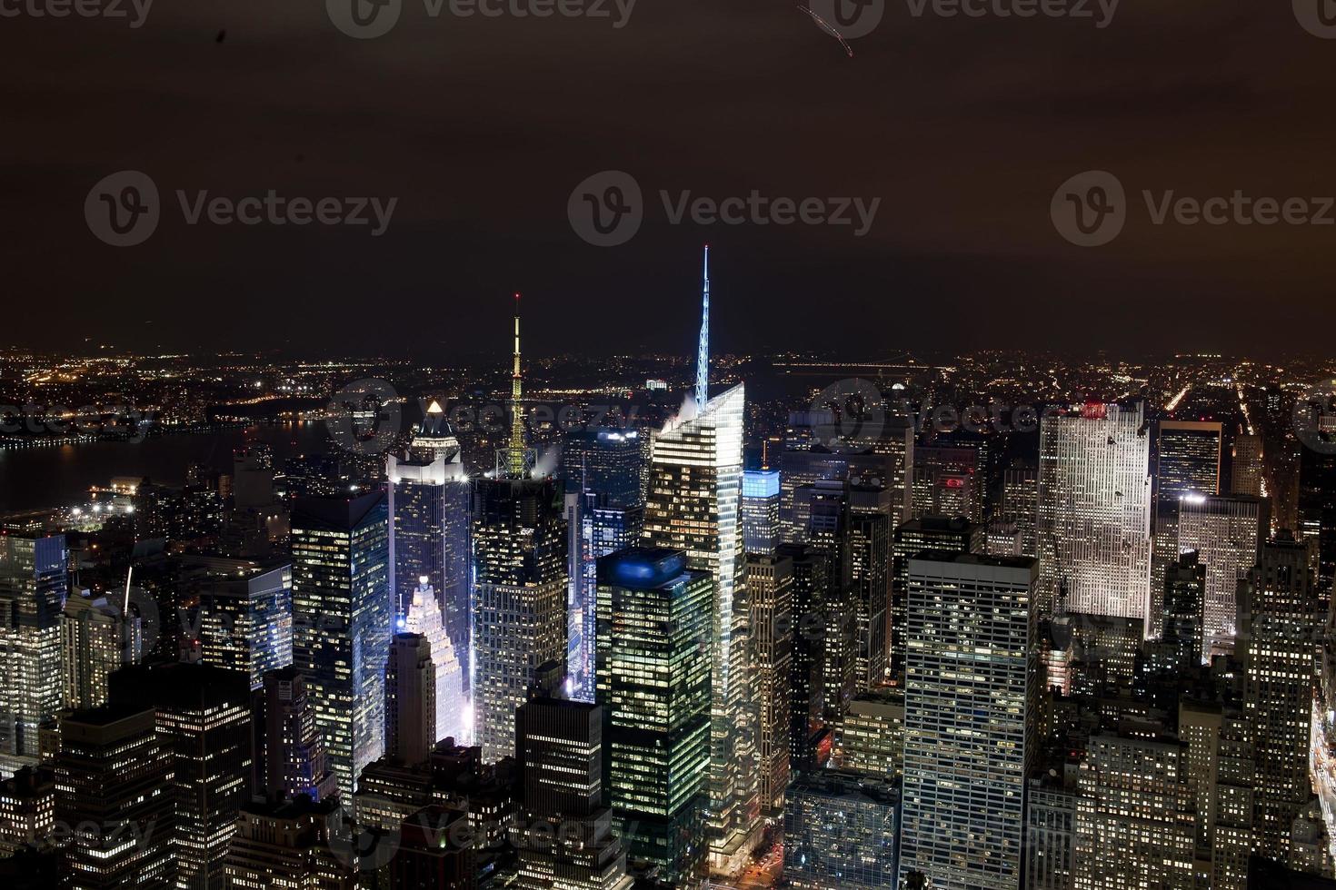 New York night view panorama cityscape photo