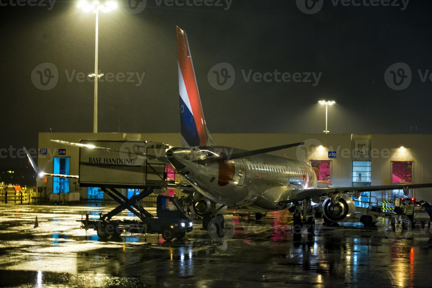 paris airport at night photo