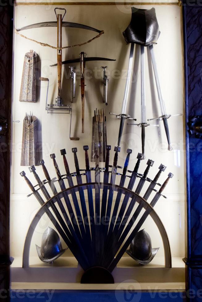 medieval weapons display photo