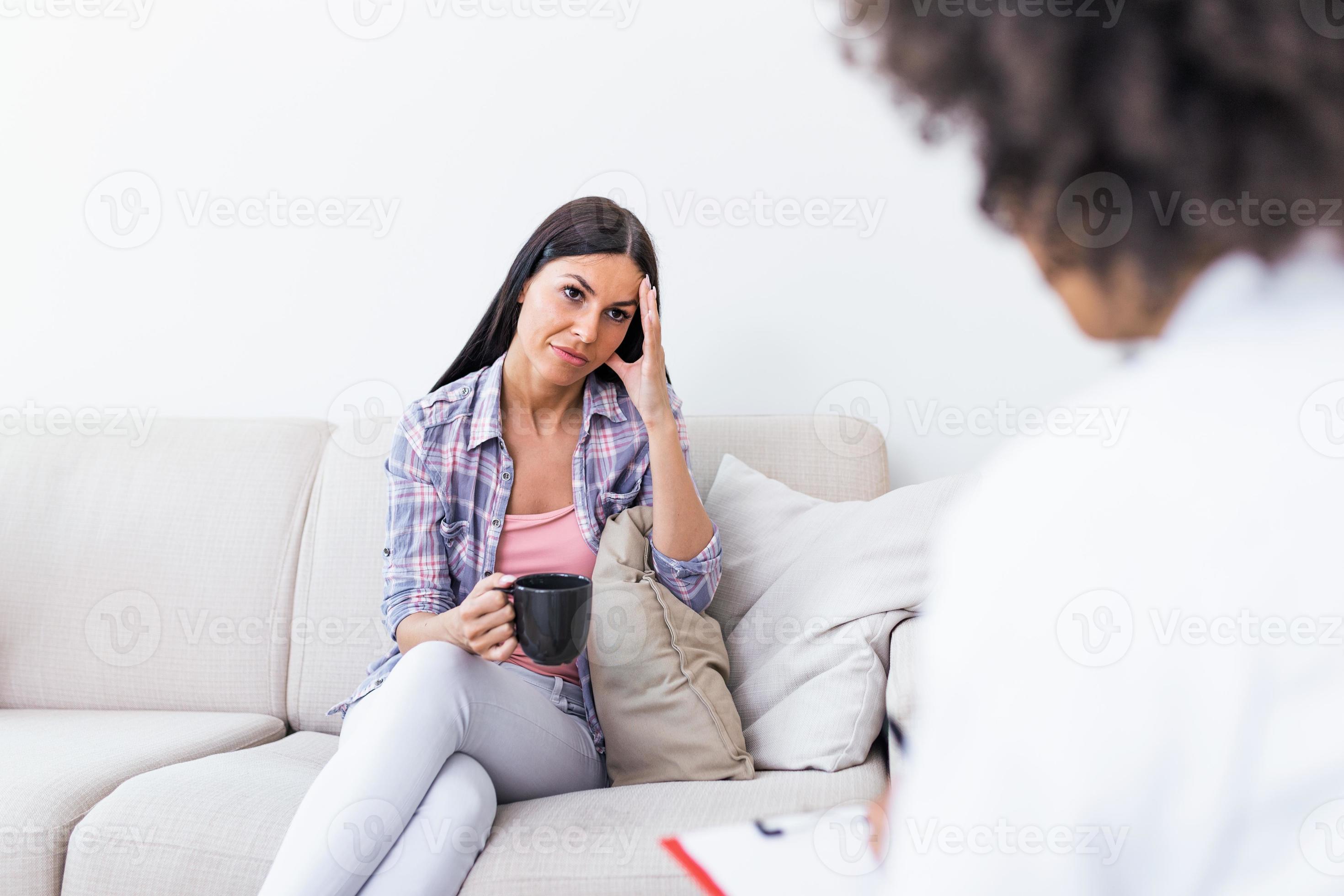 Healthcare concept of professional psychologist doctor consult in psychotherapy session or