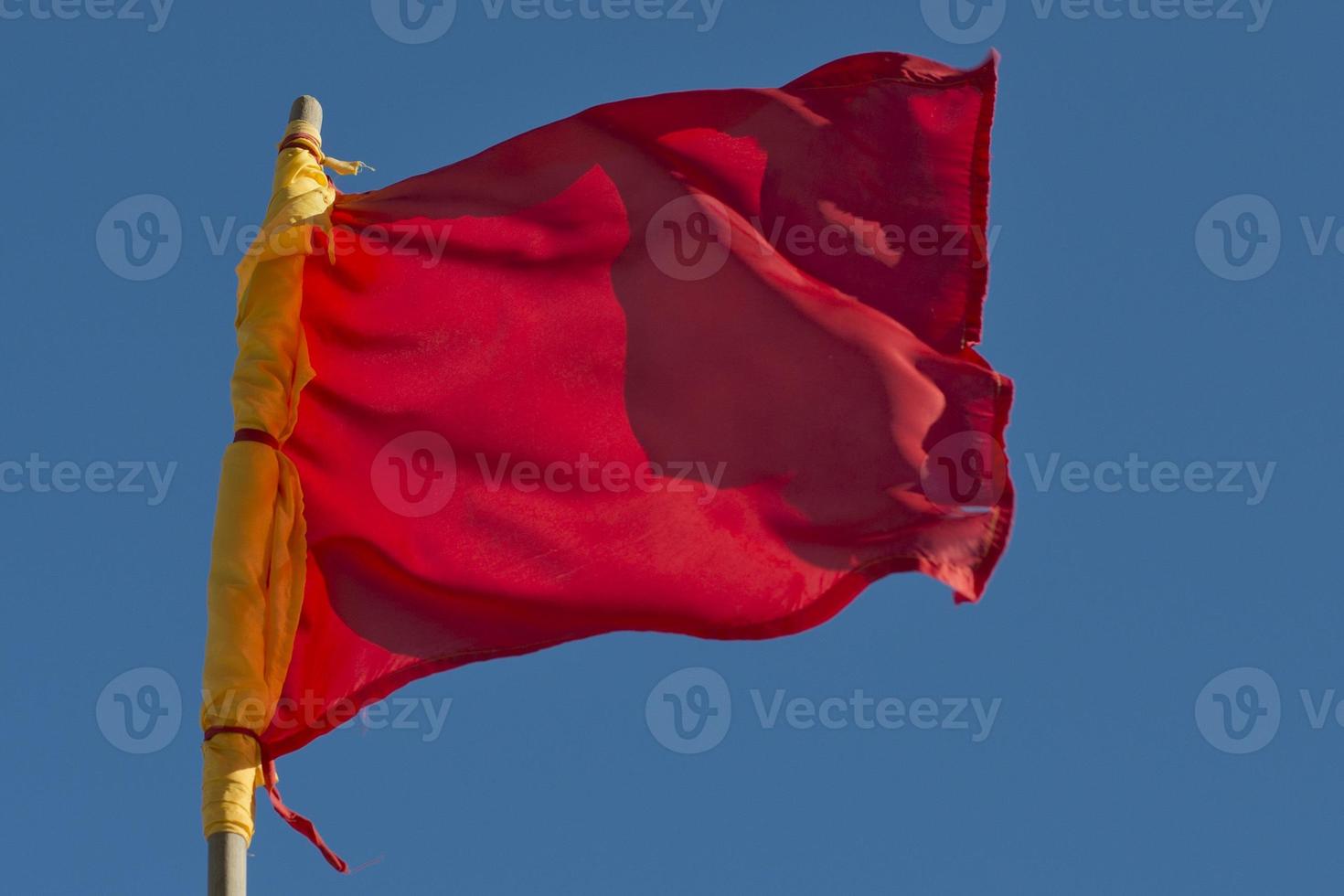 rojo bandera Costura foto