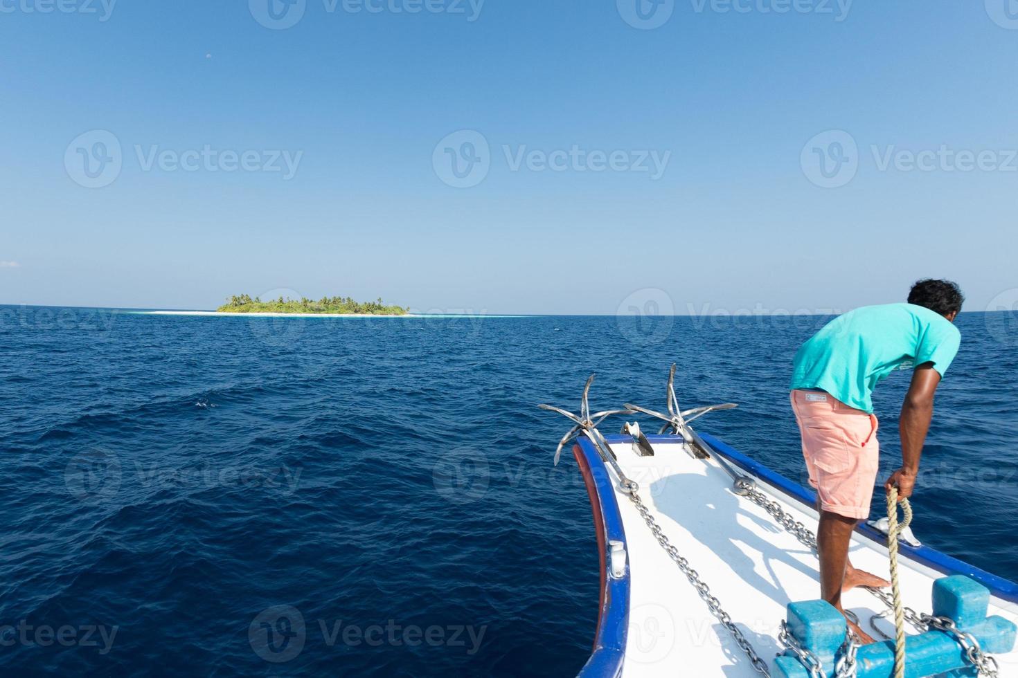 ship anchor on ocean photo