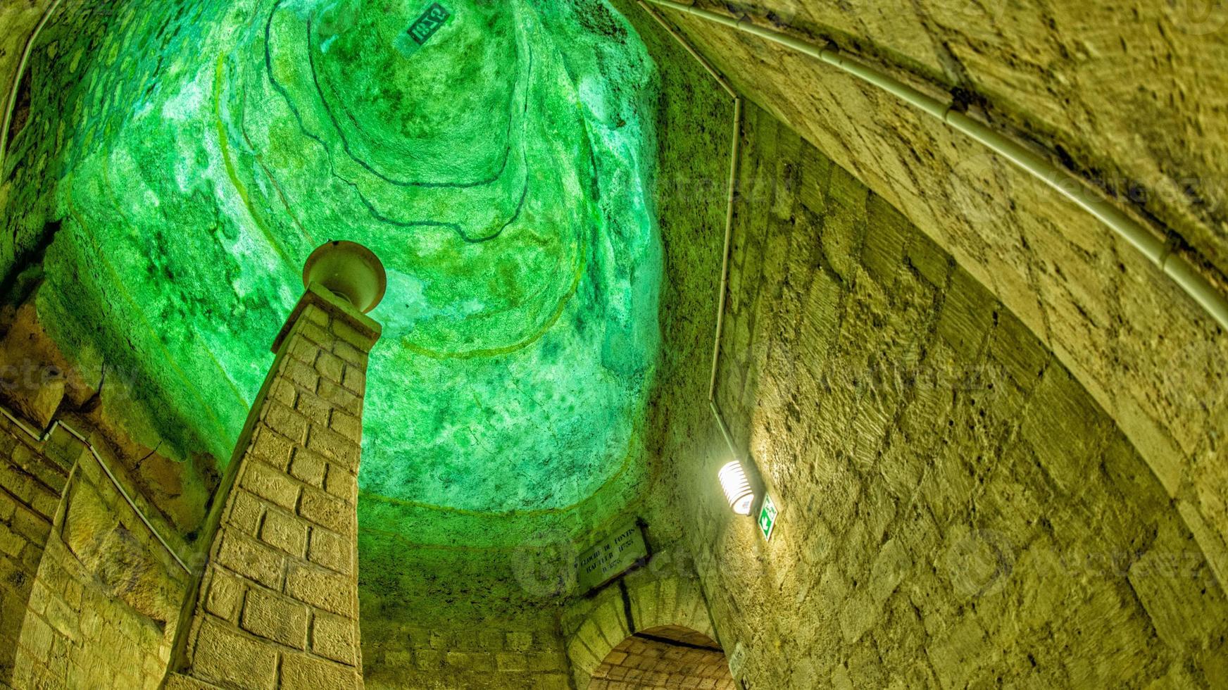 Paris Catacombs green ceiling detail photo