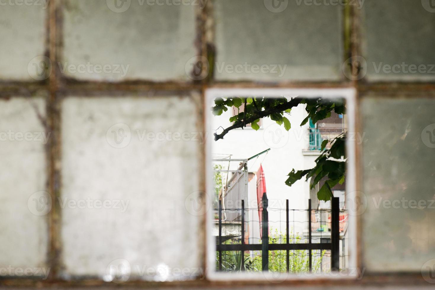 An old broken window photo