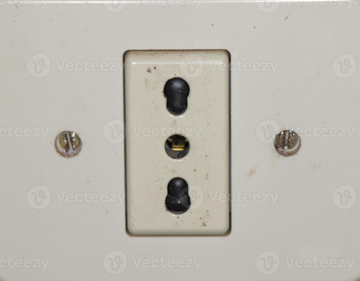 An old european electric wall socket photo