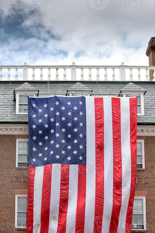 Giant Usa American flag stars and stripes background photo