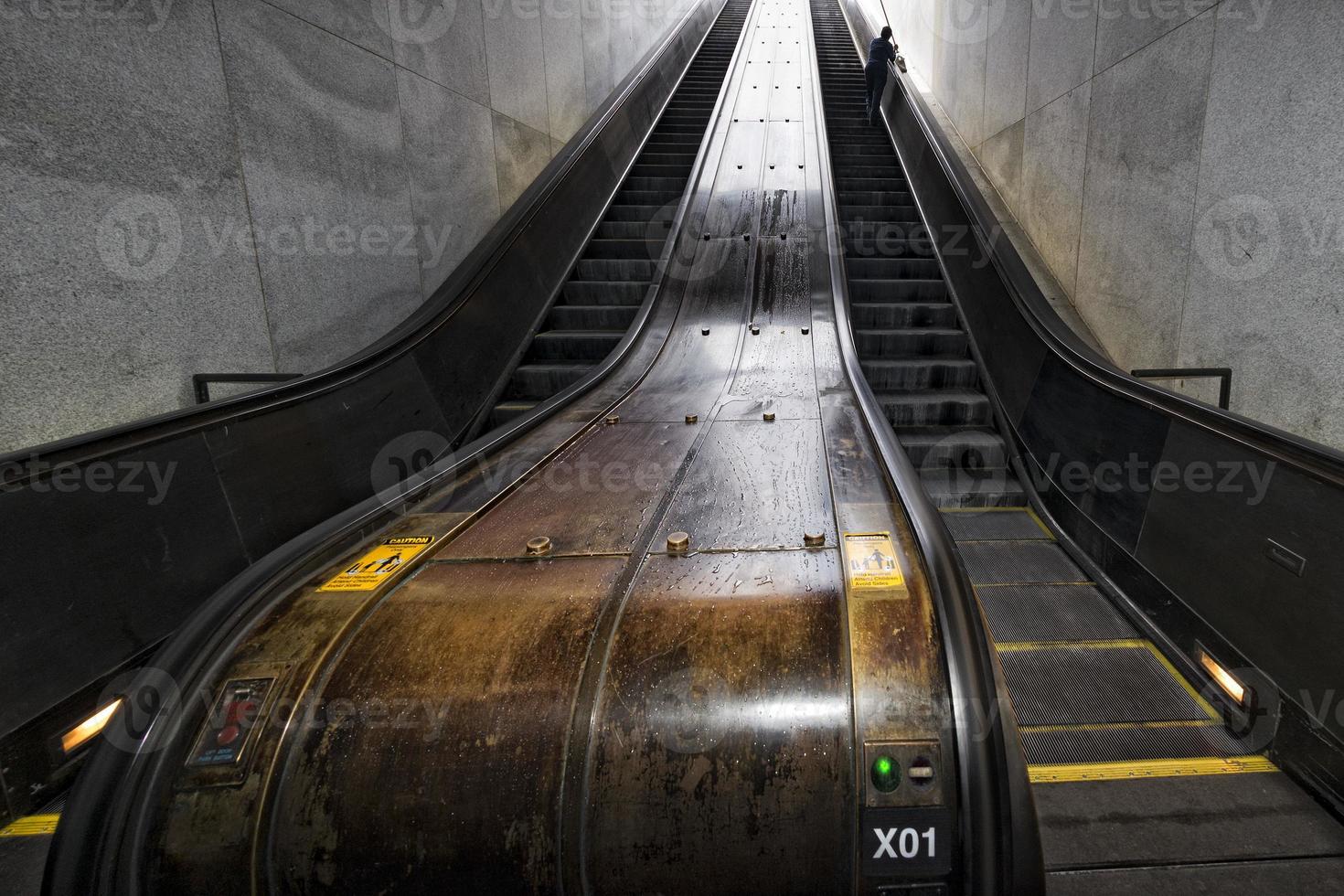 Washington DC Metro escalator photo