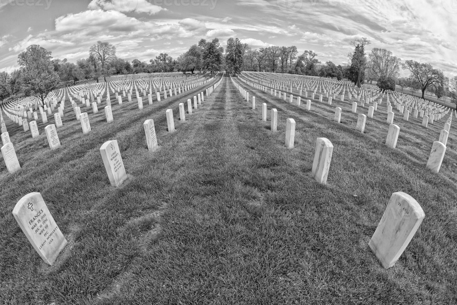 arlington cemetery graveyard in black and white photo