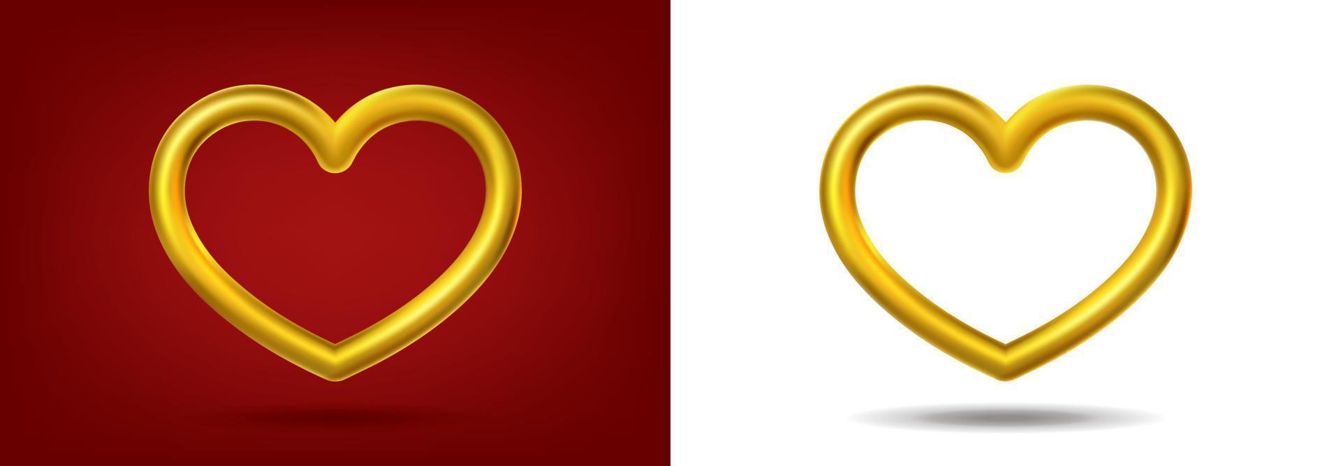 3d realistic vector icon. Golden geart frame. Isolated on white background.