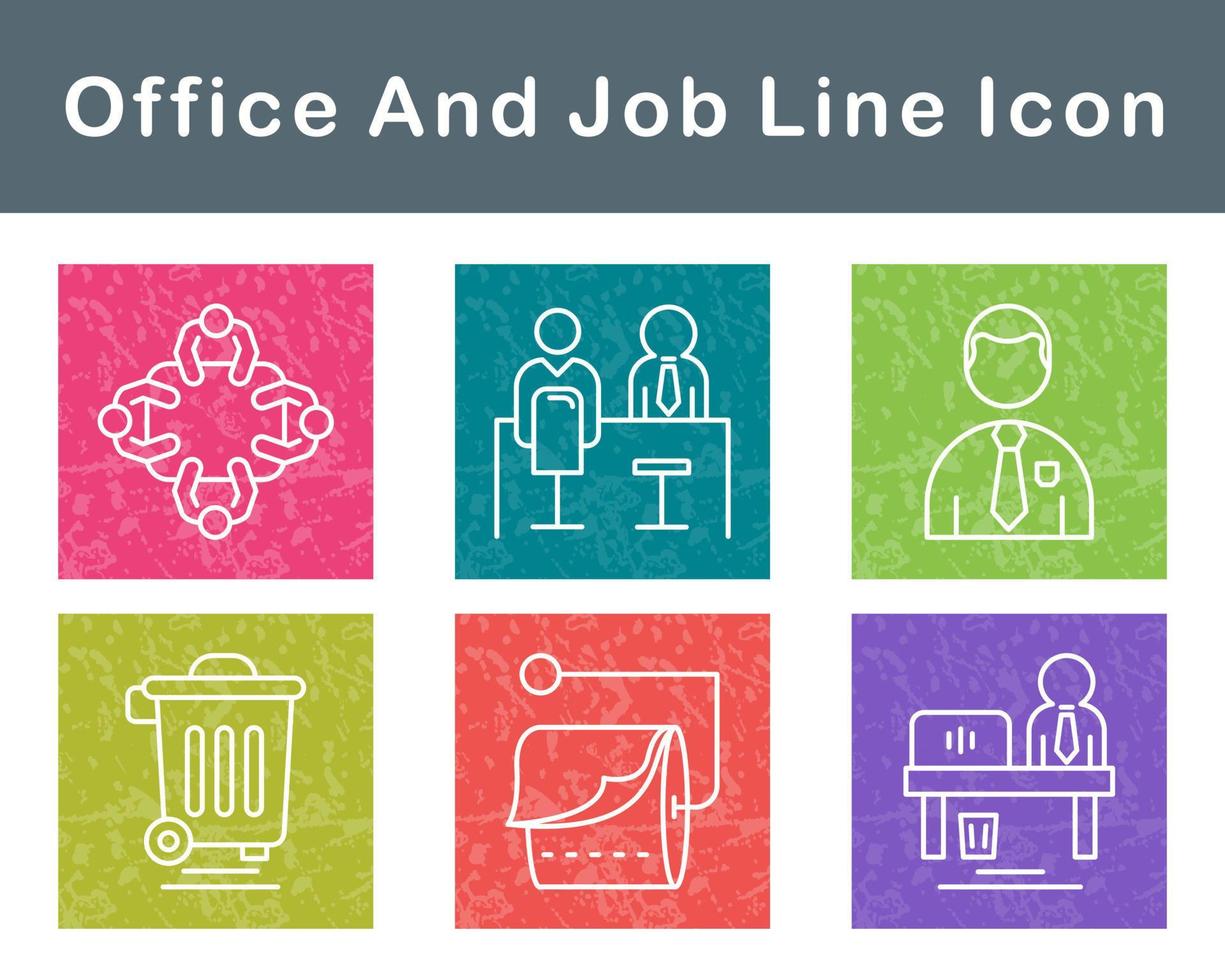Work Office And Job Vector Icon Set