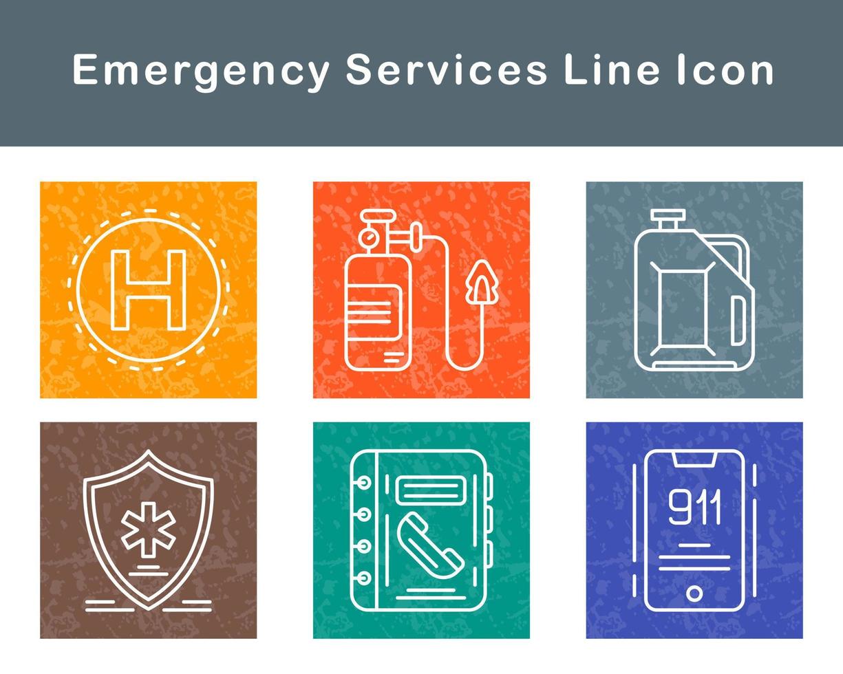 emergencia servicios vector icono conjunto