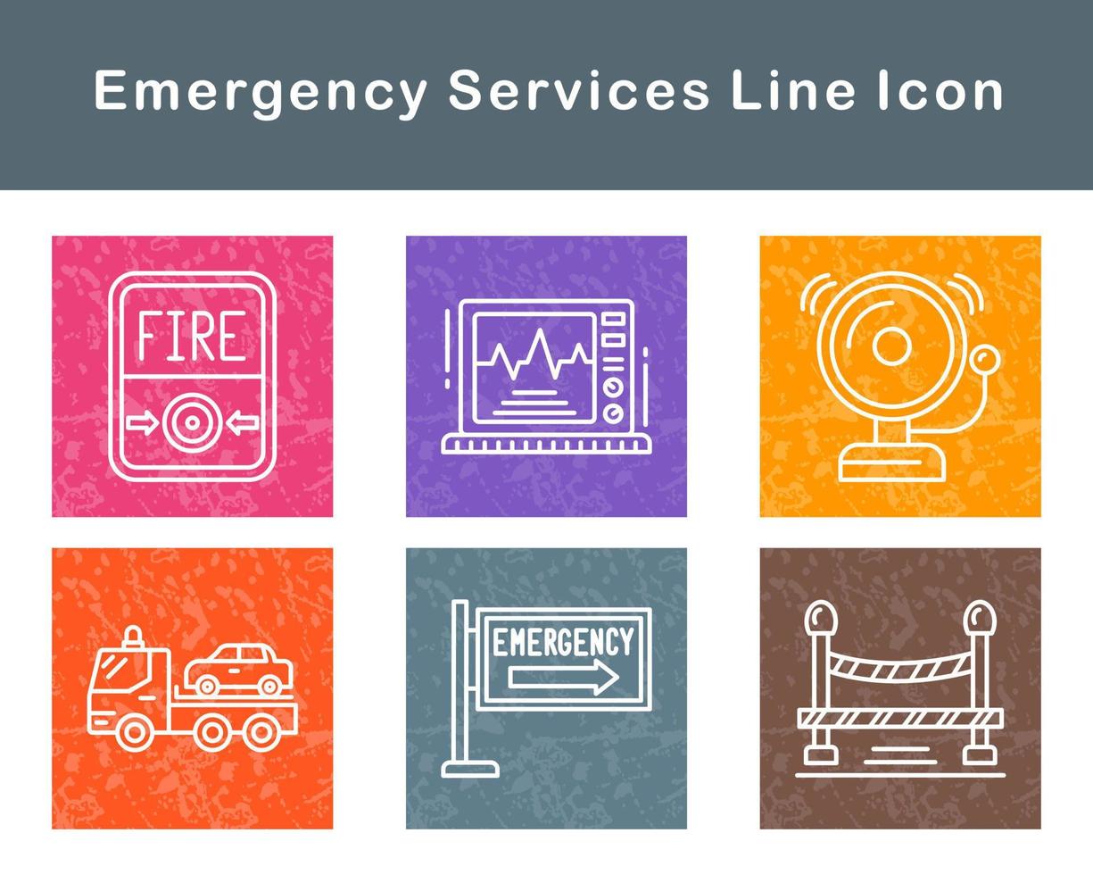 emergencia servicios vector icono conjunto