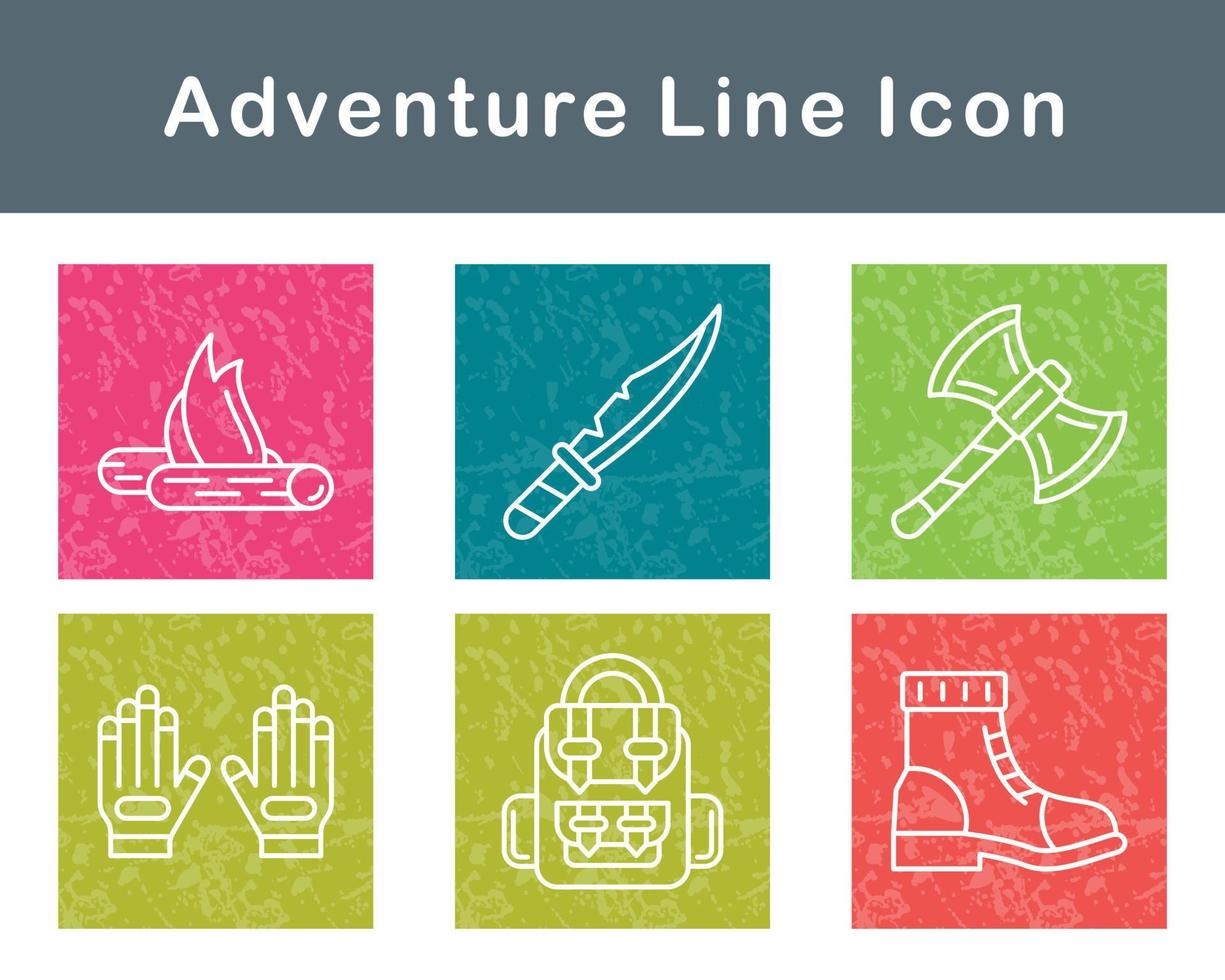 conjunto de iconos de vector de aventura