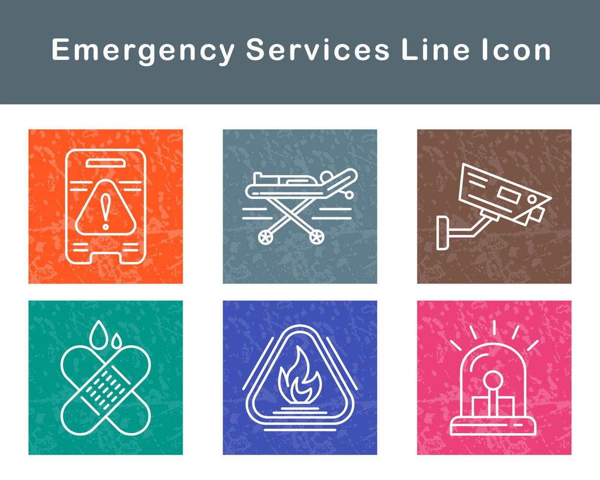 emergencia servicios vector icono conjunto