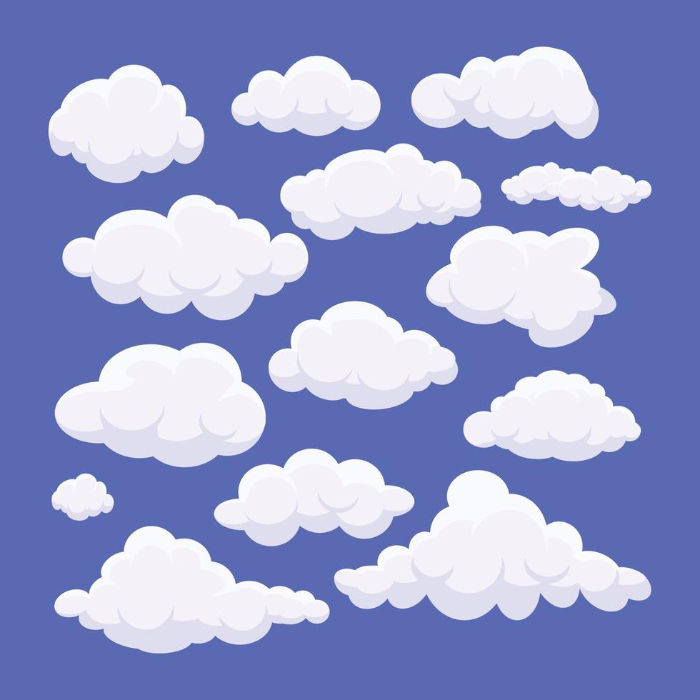Beautiful Collection of Clouds Flat Vectors