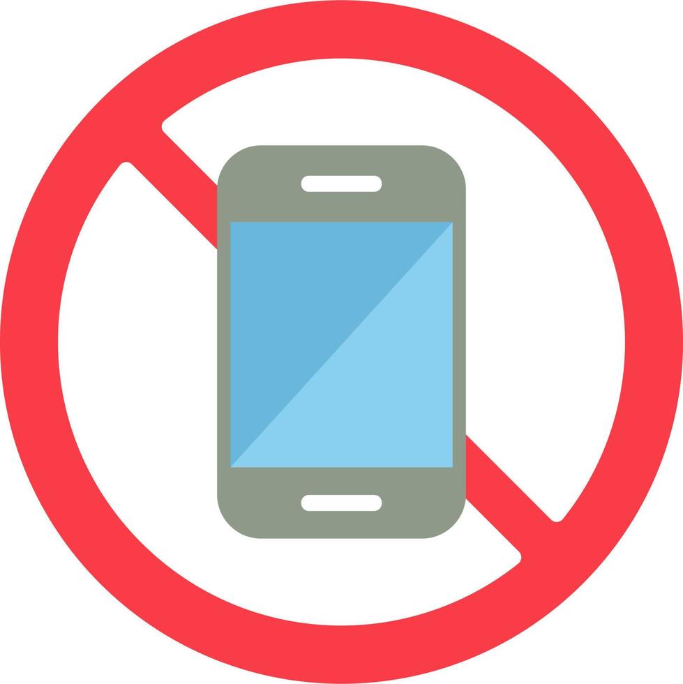 No móvil teléfono vector icono