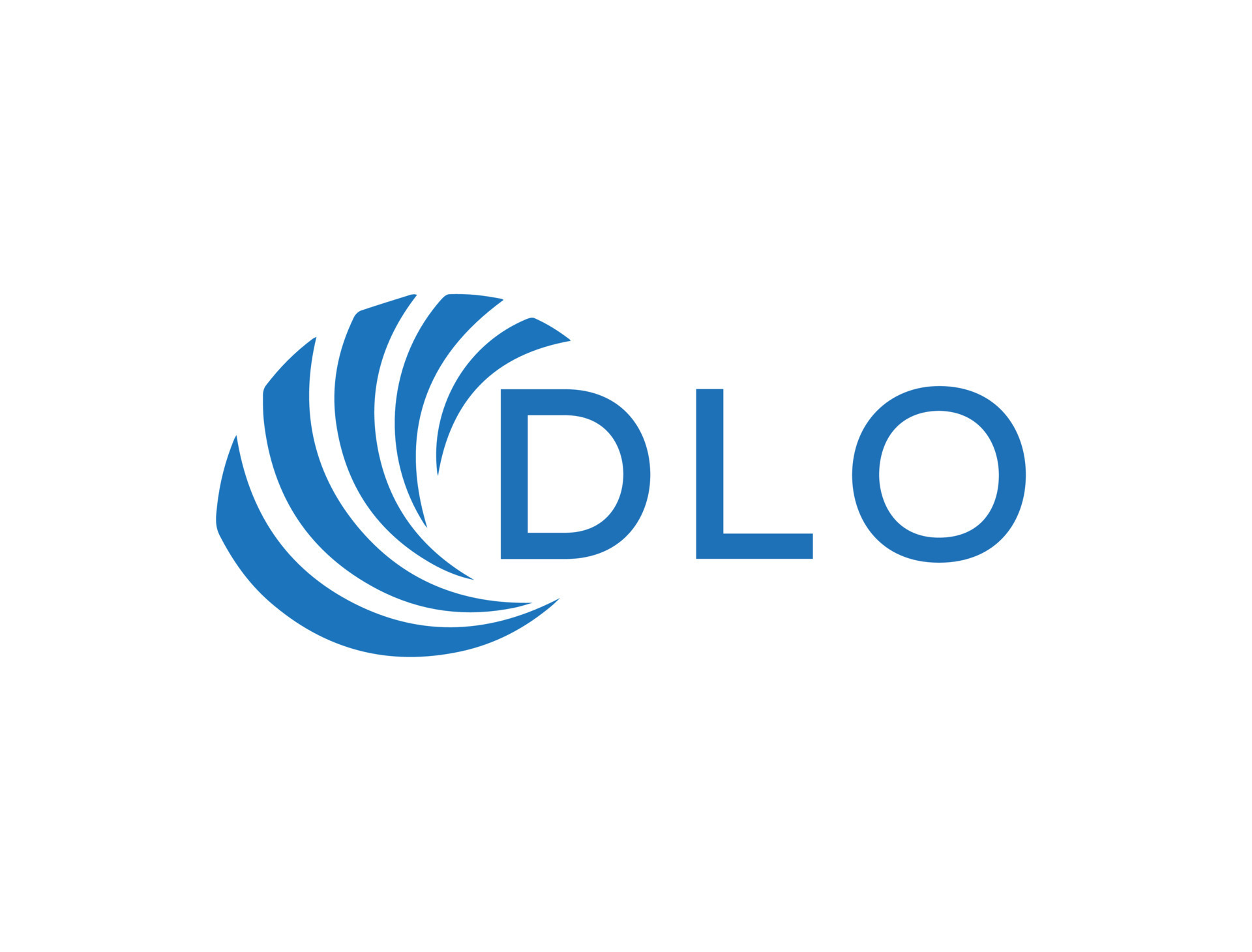 DLO letter logo design on white background. DLO creative circle letter