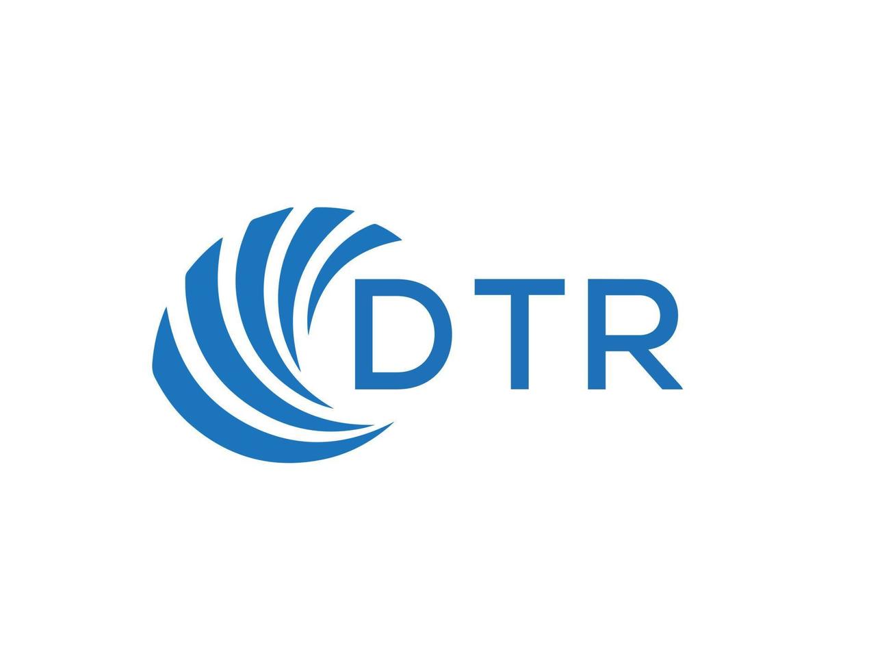 dtr letra logo diseño en blanco antecedentes. dtr creativo circulo letra logo concepto. dtr letra diseño. vector