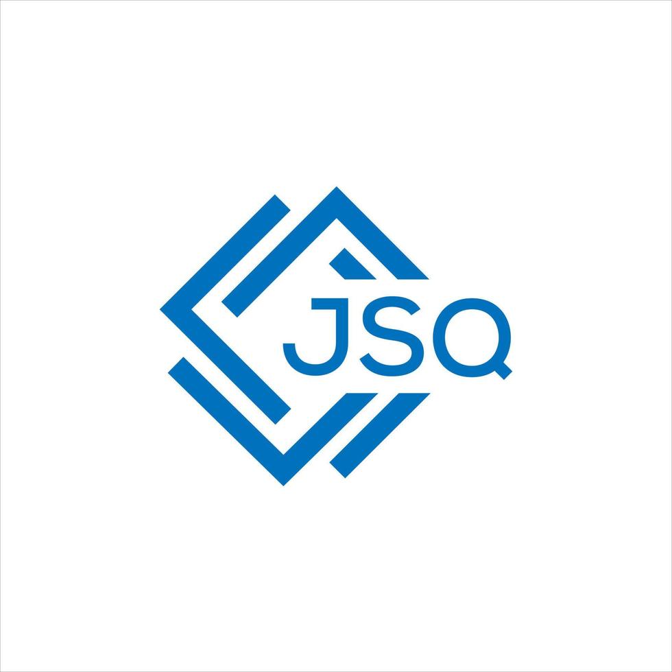 JSQ letter logo design on white background. JSQ creative circle letter logo concept. JSQ letter design. vector