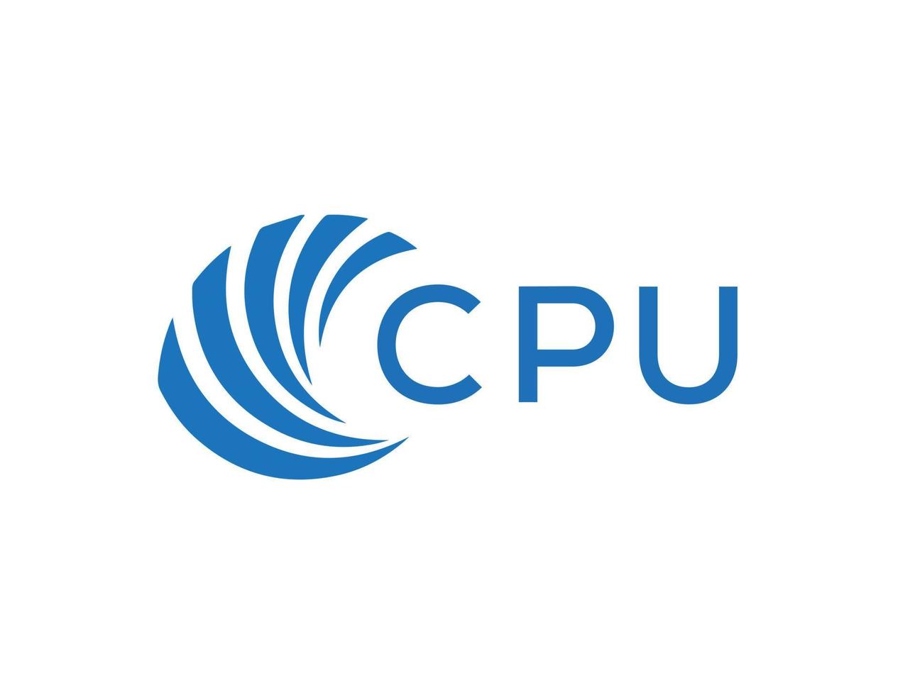 CPU letter logo design on black background. CPU creative initials letter logo concept. CPU letter design. vector